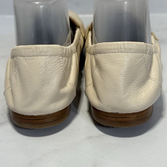 Tory Burch BALLET LOAFER Women’s US 9.5M New Cream Napa Leather Slip On Flat - Picture 5 of 12